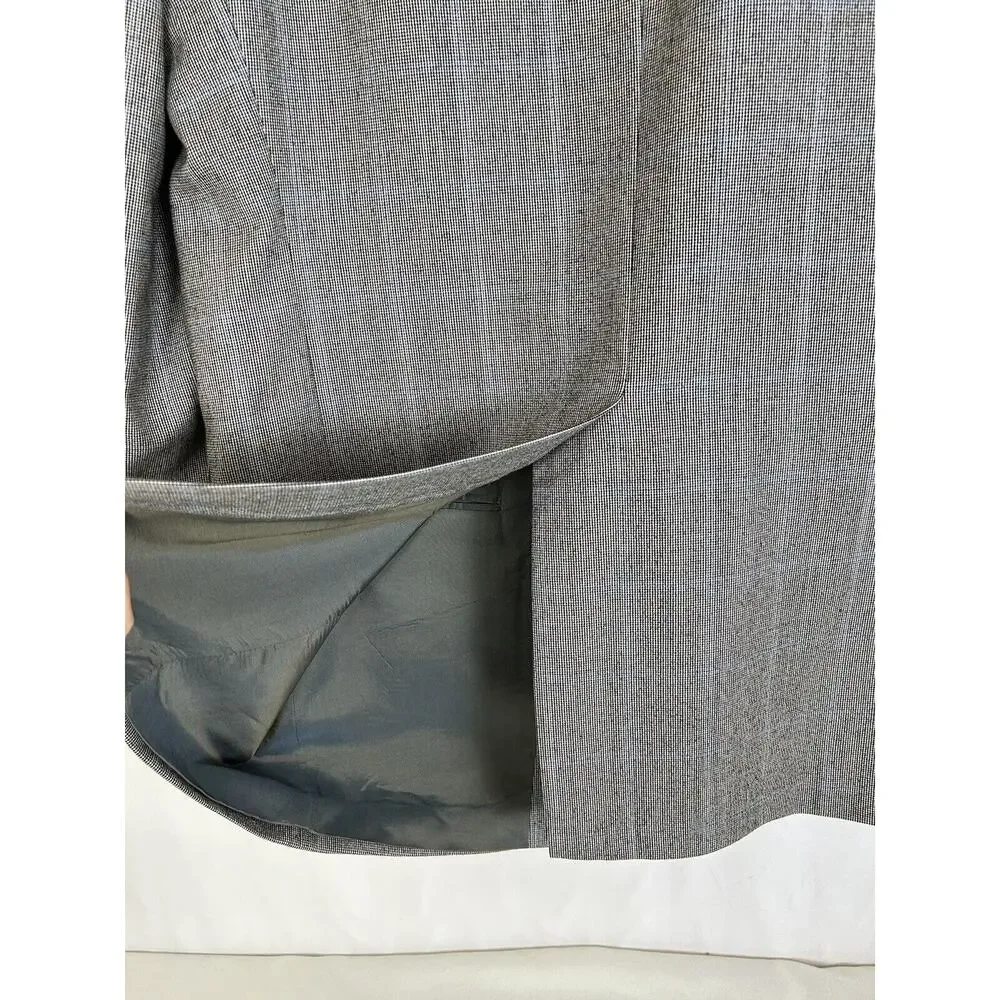 Hugo Boss Lanificio Tesse Biella Windowpane Plaid Gray‎ Blazer Men's 42T Wool